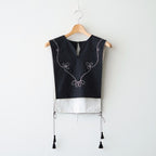 夢詠み Embroidered vest #Black [26F-JK145-CWF]