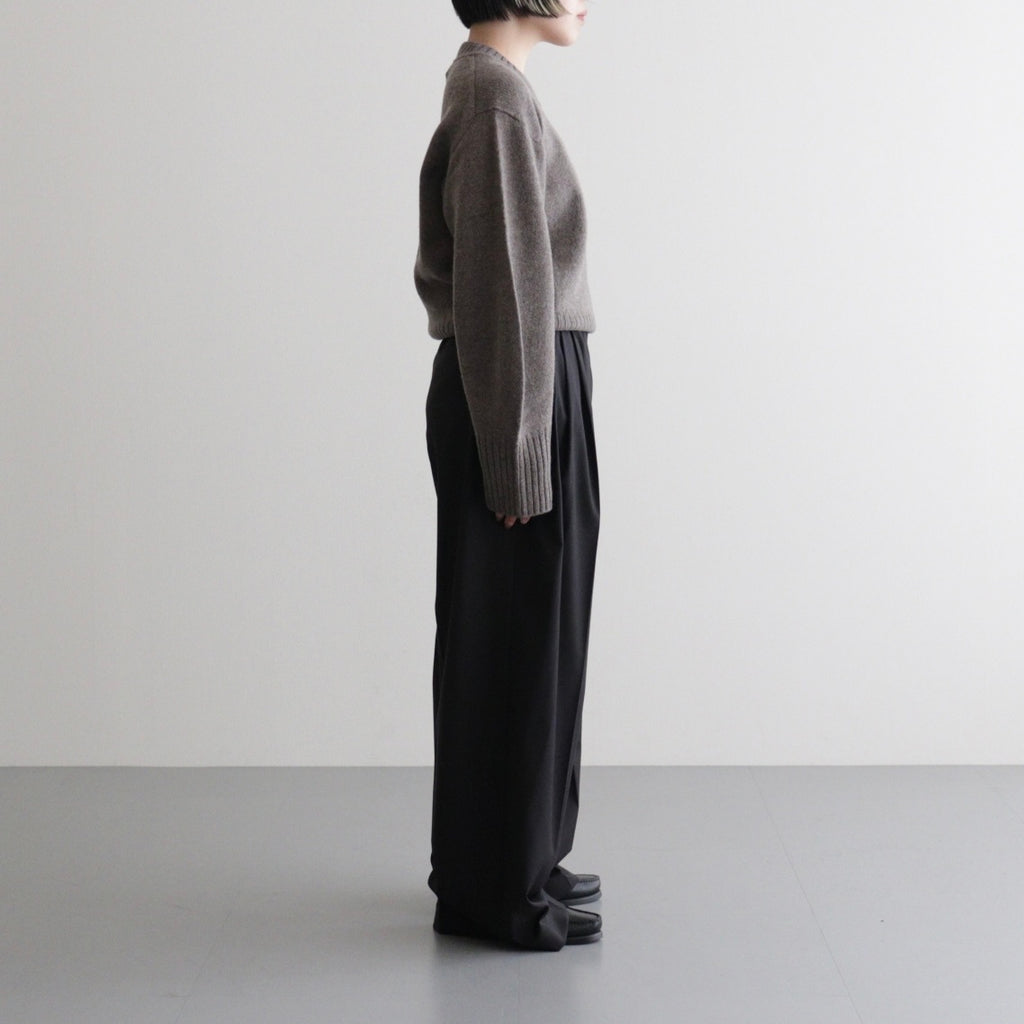 fine lambs wool crew-neck P/O #dark mocha [WVFL-UW117]
