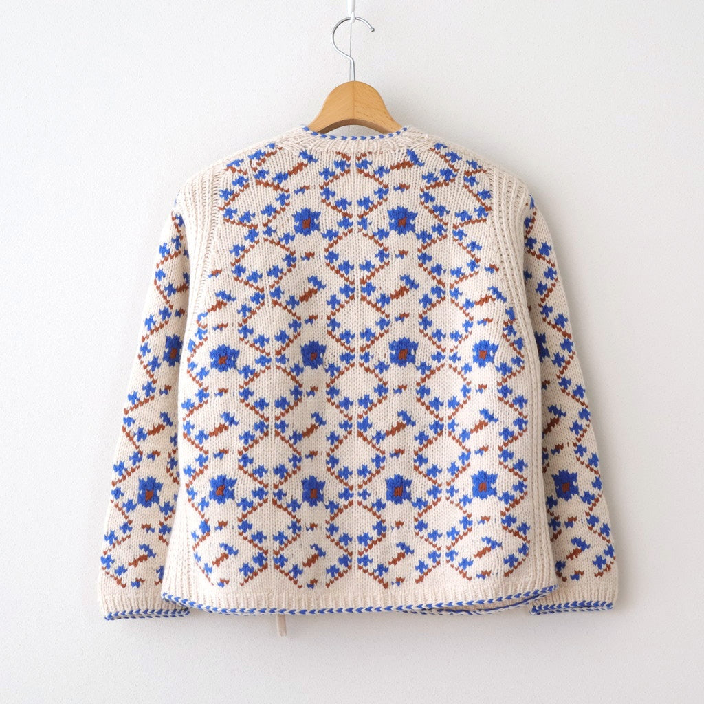 Panier de fleurs cardigan #blue [mdm02-12]