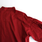 静寂の欠片 Gathered peplum blouse #Agate red [TLF-125-sh001-la]
