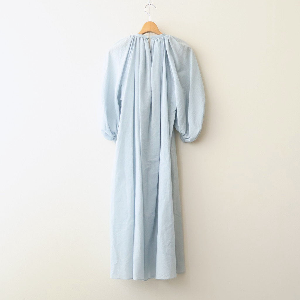 C/S P.S. GATHER SMOCK DRESS #Sax [no.8050]