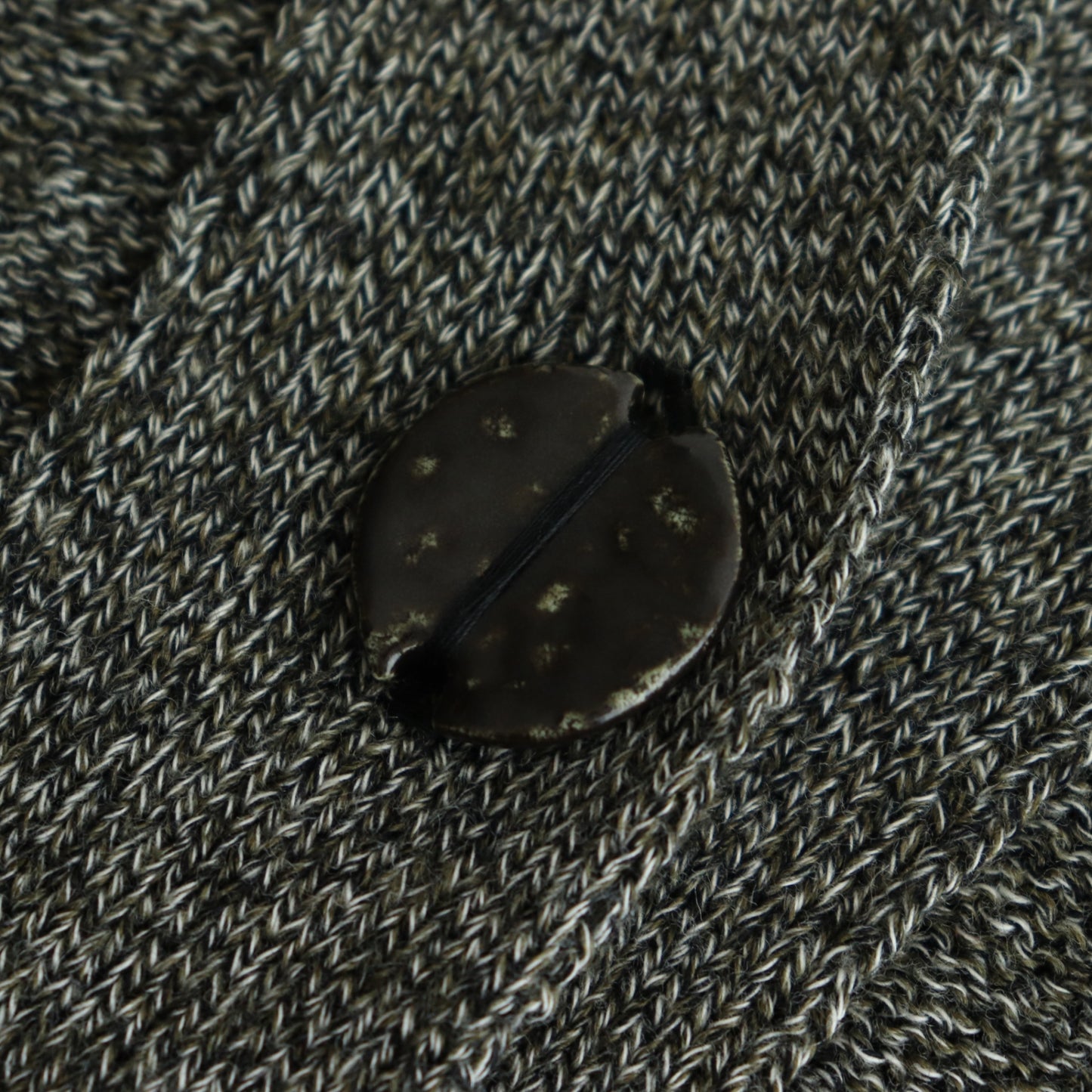 Cotton-Wool Cardigan #Black Mix [oni058]