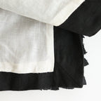 FRILL DECOLATION BUTTON BIB #Black [no.7316]