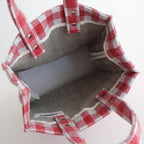 PAPER TOTE SMALL NEEDLE PUNCH #GINGHAM RED [TMB-2286H]