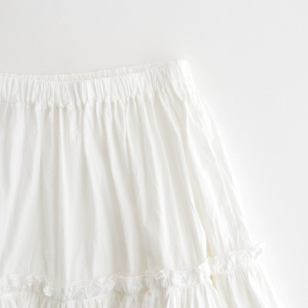 波紋の仕事：Gathered lace skirt #off white [11261-04512]
