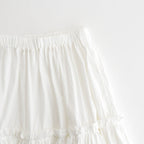 波紋の仕事：Gathered lace skirt #off white [11261-04512]