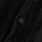 LINEN HEMP SMOCK BLOUSE #Black [no.7421]