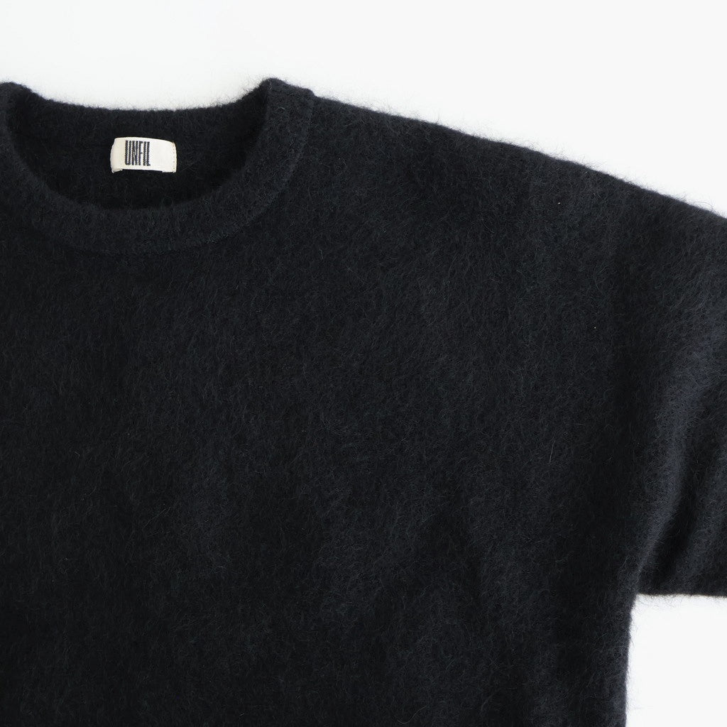 stretch superkid mohair crew-neck P/O #black [WVFL-UW114]