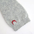 fine lambs wool fingerless gloves #light gray [WVFL-UW120]
