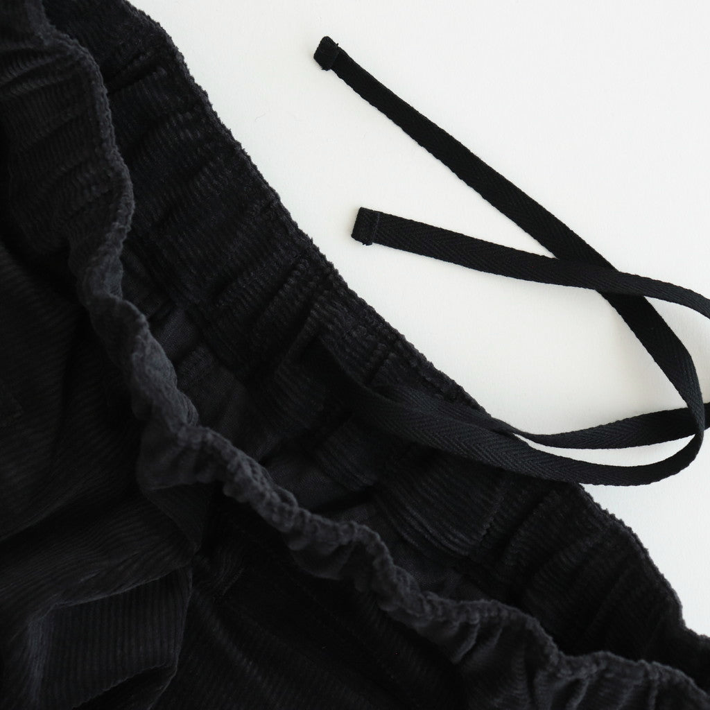 11WALE CORDUROY EASY WIDE PANTS #9900 BLACK [GNMDS2052CP]