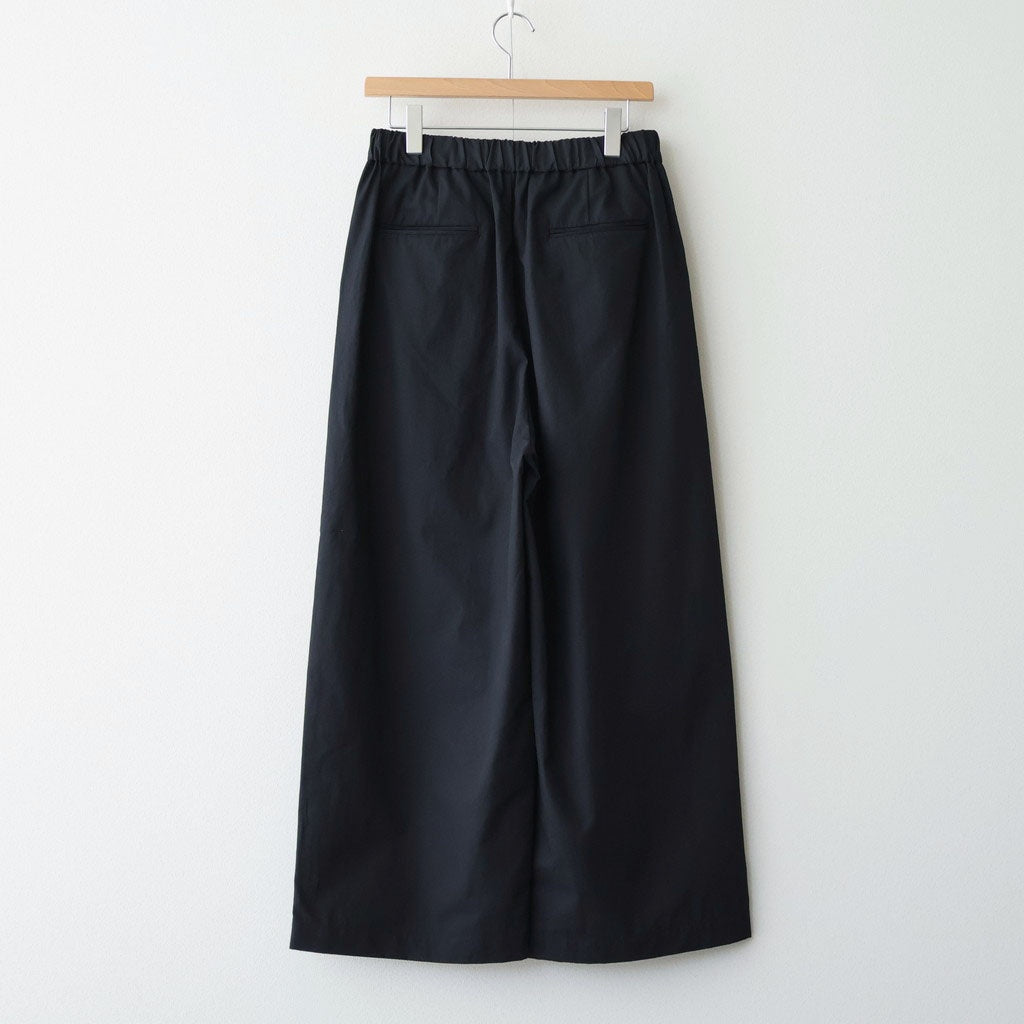 COTTON/LINEN DYED WEATHER 2TUCK WIDE EASY PANTS #9900 BLACK [GNMDS2502CLW]