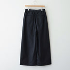 COTTON/LINEN DYED WEATHER 2TUCK WIDE EASY PANTS #9900 BLACK [GNMDS2502CLW]