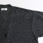 12GG 1PLY LINEN PLAIN V-NECK 1 BUTTON CARDIGAN #9800 CHARCOAL [GNSL23302]