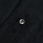 日日夜夜：Embroidery long tunic shirt #B black [13251-05307]
