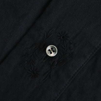 日日夜夜：Embroidery long tunic shirt #black [13251-05307]