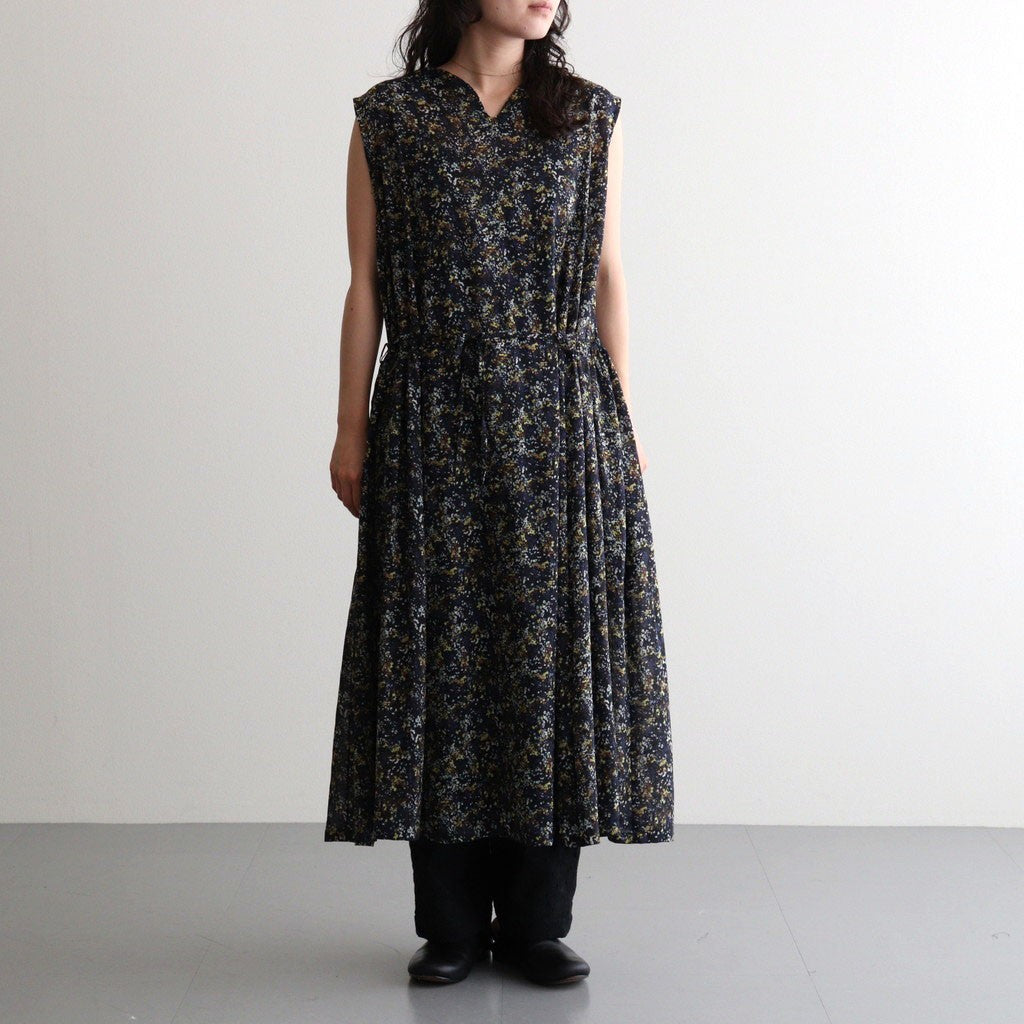 LIBERTY FABRICS ETERNAL COLLECTION Sleeveless A-line dress #Reflections [TLF-226-OP001-lpl]