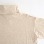 14GG 2PLY PLAIN STITCH COTTON/WOOL/CASHMERE TURTLE NECK PULLOVER #8100 NATURAL [GNSL24541]