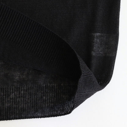 Jenner Linen Knit Crew #Black [A232251TK765]