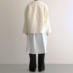 薄氷の汀 Tucked kraplap vest #ecru [TLF-125-ac001-tp]