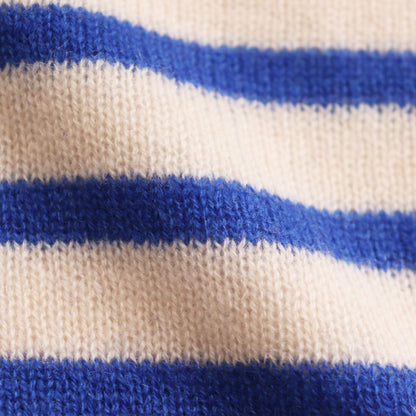 maison de montage / Basque Pullover #ivory / blue [mdm01-07]