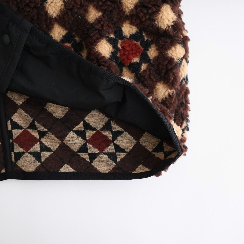 Station floor pattern blouson #Brown [262809]