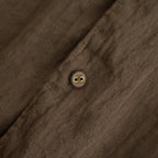 AUTO LOOM LINEN/COTTON PLAIN OVERDYE OPEN COLLAR S/SL SHIRTS #8960 C.BROWN [IMDSH2612LCD]