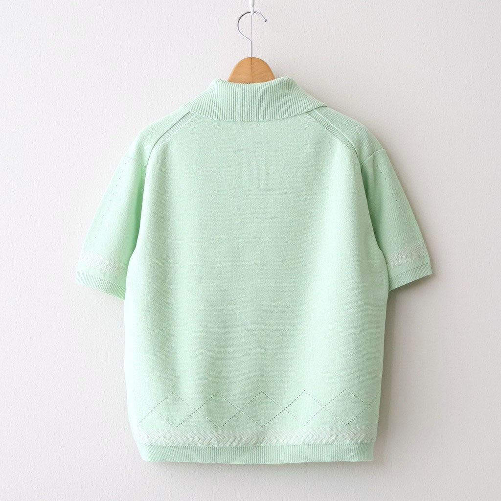 Kafusho Polo Knit #Pale green [261808]