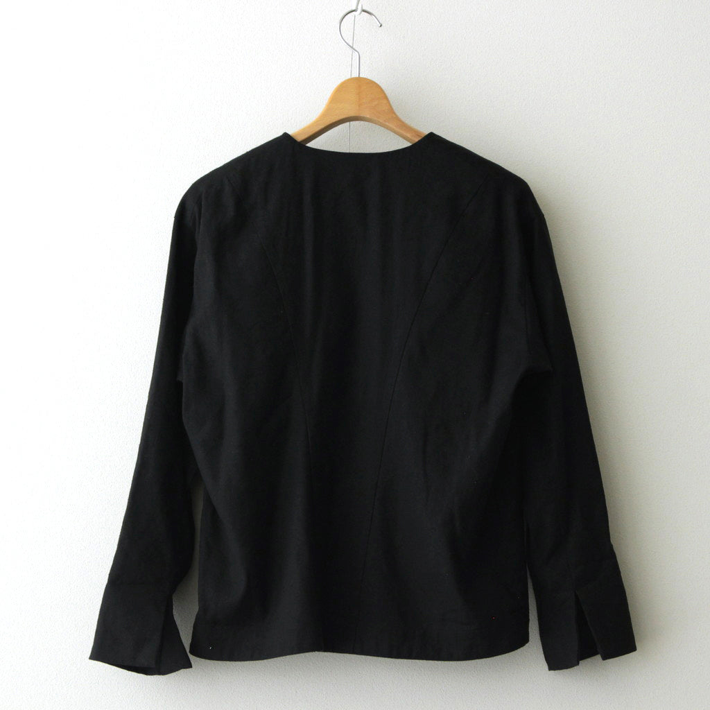 月夜の晩 black buttonless jacket #black [TLF-224-jk001-sn]