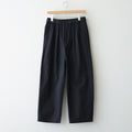 COTTON/LINEN DYED WEATHER 2TUCK TAPERED EASY PANTS #9900 BLACK [GNMDS2501CLW]