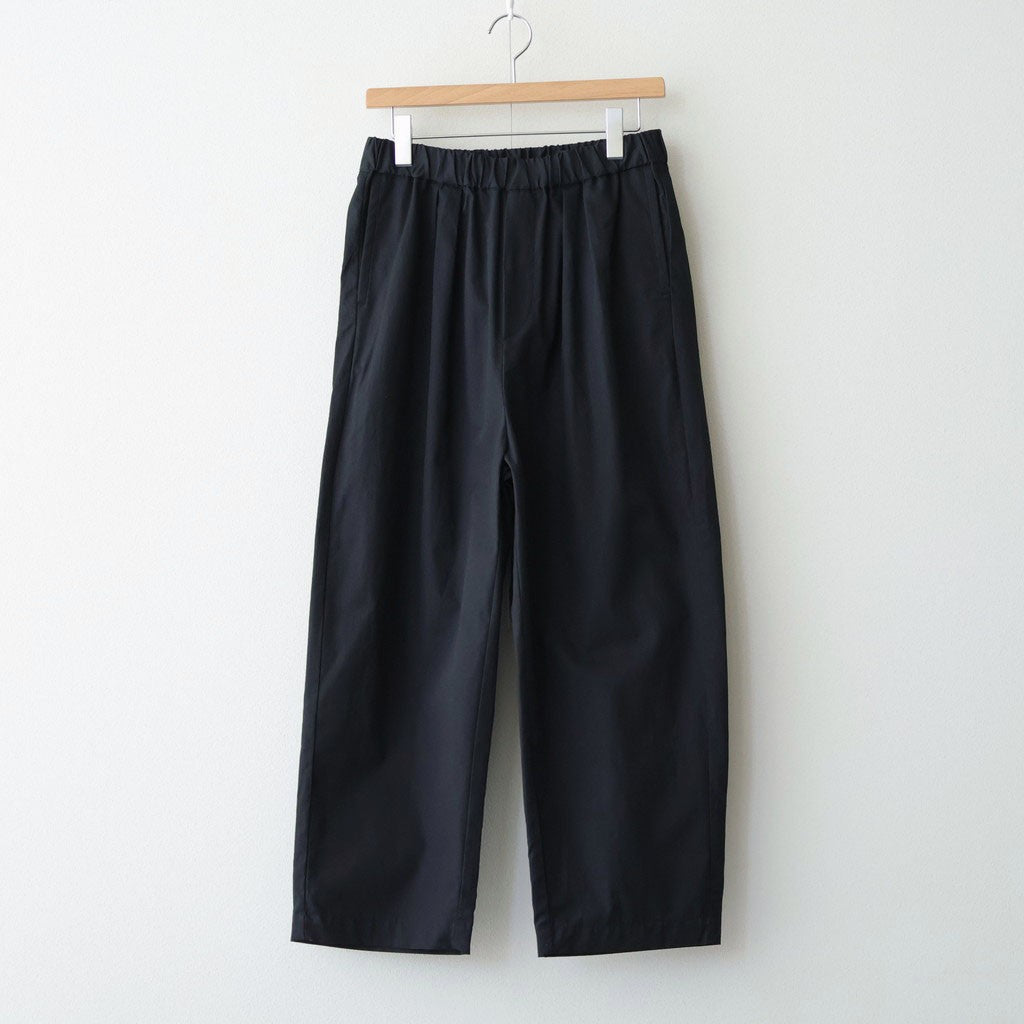 COTTON/LINEN DYED WEATHER 2TUCK TAPERED EASY PANTS #9900 BLACK [GNMDS2501CLW]