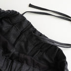 WORSTED SERGE 2TUCK WIDE EASY PANTS #9800 CHARCOAL [GNMDS2502WS]