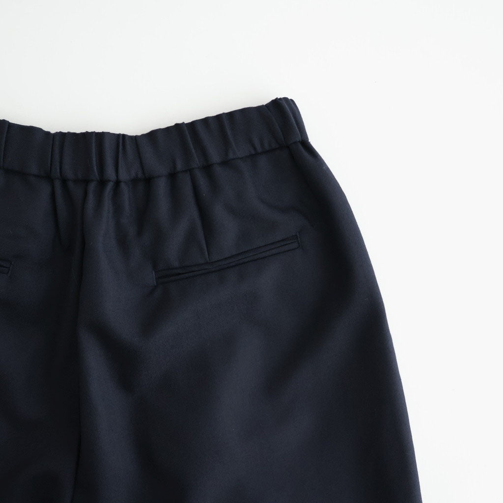 WOOL SERGE 2TUCK WIDE EASY PANTS #3900 NAVY [GNMDS2502WS]