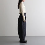 夜の散歩 Wide tapered trousers #Black [26F-PT062-CSD]
