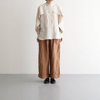 DENSELY LINEN CAPE SLEEVE SHIRT #Antique White [no.7308]