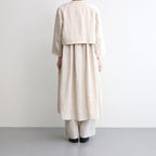 DENSELY LINEN GATHER DRESS #Antique White [no.7310]