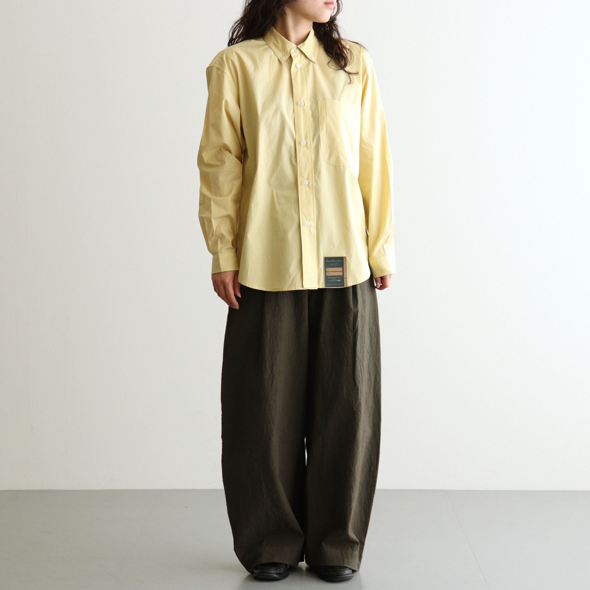 HW wide trousers #Khaki [261507]