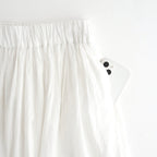 80s COTTON VOILE LACE GATHERED SKIRT #9100 WHT (OFF WHITE) [NSL26093]