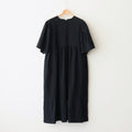 cotton linen powder dress #black [1559-007]