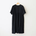 cotton linen powder dress #black [1559-007]