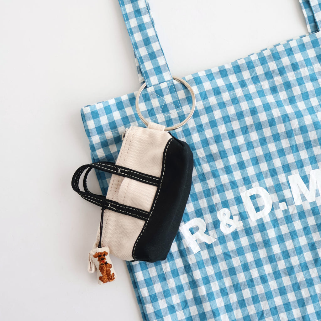 MINI MINI TOTE KEY RING #Black dog付き [no.8008]