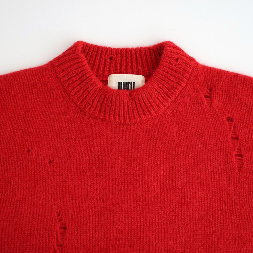 royal baby alpaca damage pattern-knit P/O #red [WXFL-UW130]