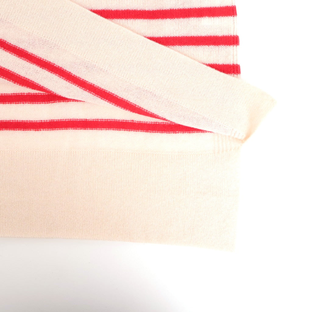 Basque pullover (boat neck) #ivory×red [mdm02-01]