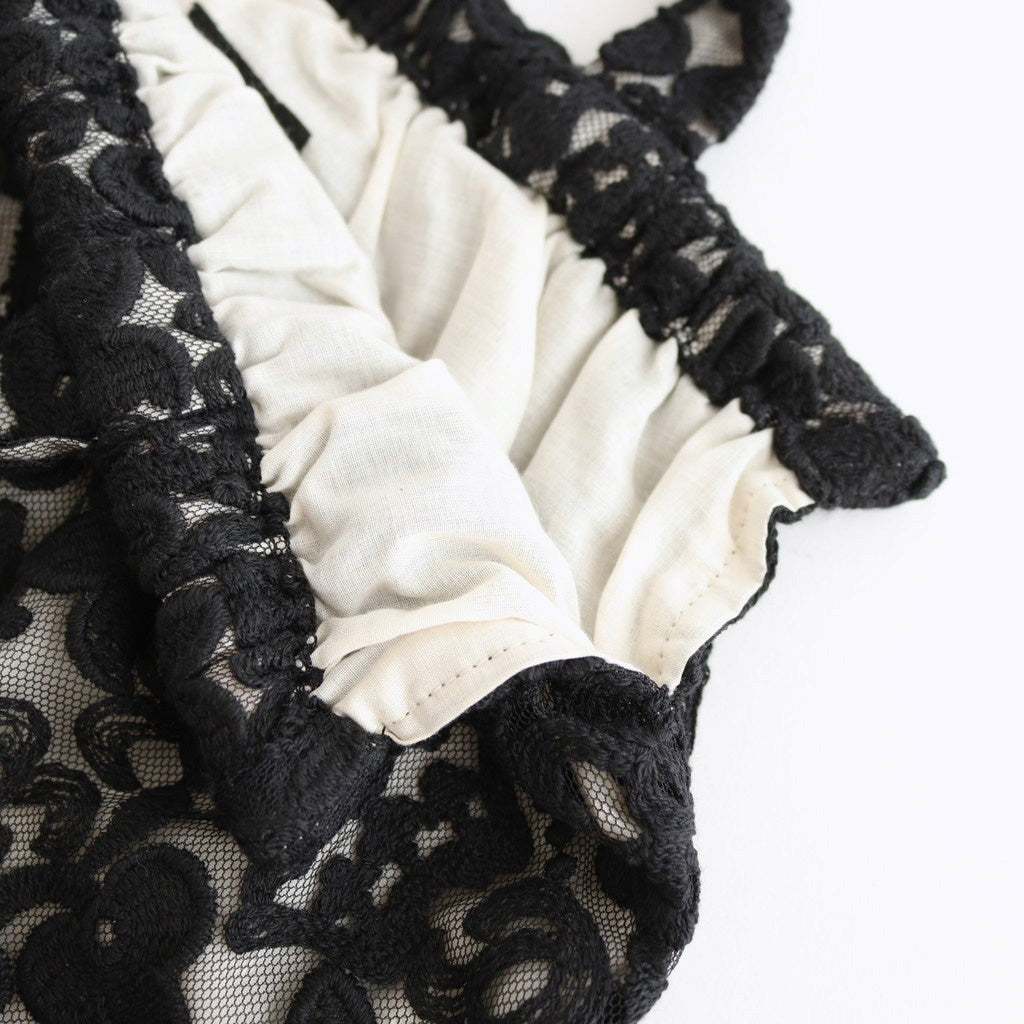 CROWN MOTIF LACE BAG #Black [no.7532]