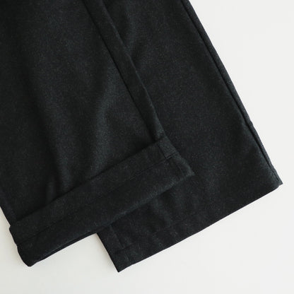 WOOL FLANNEL EASY WIDE PANTS #9800 CHARCOAL [GNMDS2052WF]