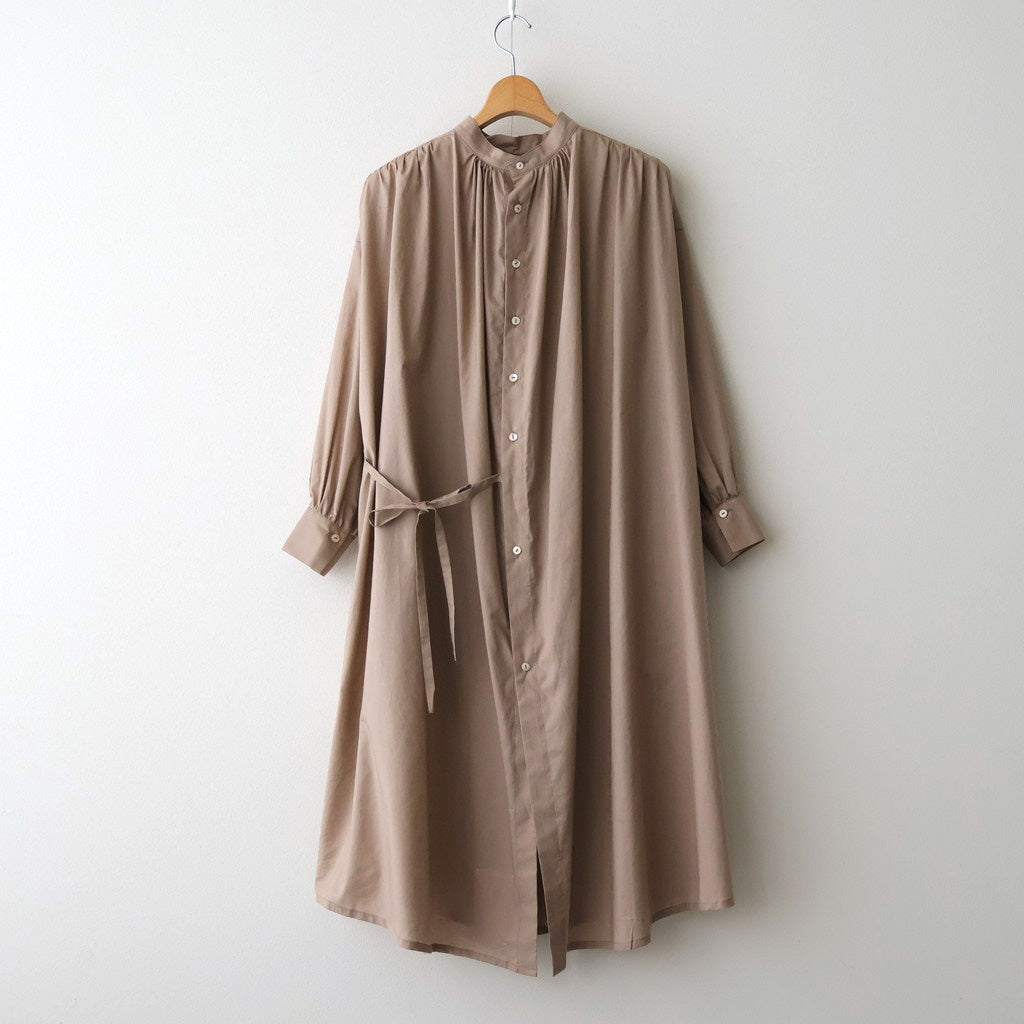 静寂の欠片 Back open garher dress #beige [TLF-126-op001-la]