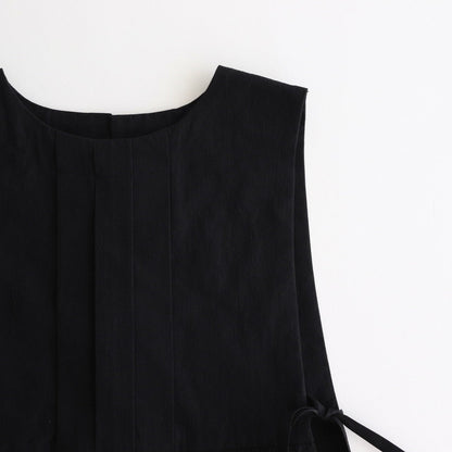 薄氷の汀 Tucked kraplap vest #black [TLF-125-ac001-tp]