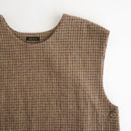 C/W FRILL DECORATION BUTTON BIB #Check [no.7698]