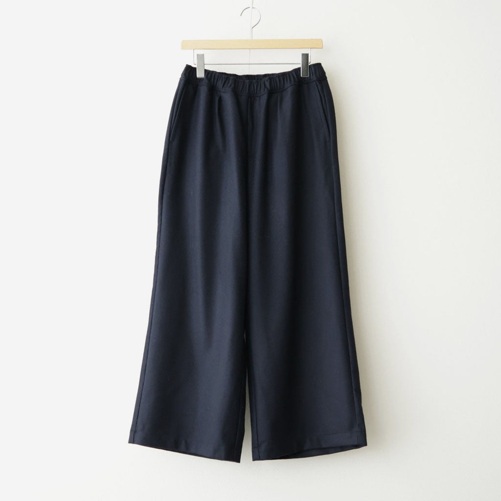 WOOL FLANNEL EASY WIDE PANTS #3900 NAVY [GNMDS2052WF]