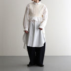 薄氷の汀 Tucked kraplap vest #ecru [TLF-125-ac001-tp]