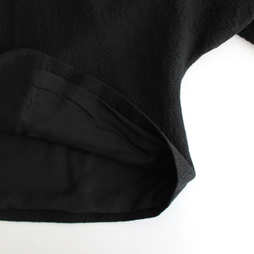 単純なる風景 Funnel collar cocoon jacket #black [TLF-125-jk001-wlc]